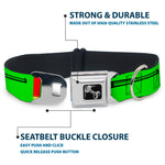 Buckle-Down Seatbelt Buckle Dog Collar - Shotgun & Shells Green
