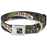 Dog Bone Seatbelt Buckle Collar - Trust No One Gray