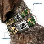 Dog Bone Seatbelt Buckle Collar - Trust No One Tan