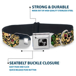 Dog Bone Seatbelt Buckle Collar - Trust No One Tan
