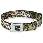Dog Bone Seatbelt Buckle Collar - Trust No One Tan