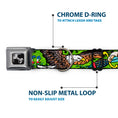 Load image into Gallery viewer, Dog Bone Seatbelt Buckle Collar - Truth and Justice Green