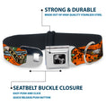 Load image into Gallery viewer, Dog Bone Seatbelt Buckle Collar - Truth and Justice Orange