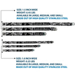 Dog Bone Seatbelt Buckle Collar - Truth and Justice Black/White