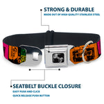 Dog Bone Seatbelt Buckle Collar - Tapes Multi Neon