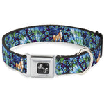 Dog Bone Seatbelt Buckle Collar - TJ-Blue Hair