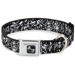 Dog Bone Seatbelt Buckle Collar - TJ-Fairies Black/White