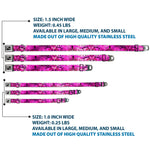 Dog Bone Seatbelt Buckle Collar - TJ-Fairy Pink Swirl