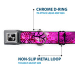 Dog Bone Seatbelt Buckle Collar - TJ-Fairy Pink Swirl