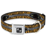 Dog Bone Seatbelt Buckle Collar - Tiger Eyes