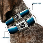 Dog Bone Seatbelt Buckle Collar - Transitioning Dots White/Blue/Black