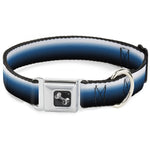 Dog Bone Seatbelt Buckle Collar - Transitioning Dots White/Blue/Black