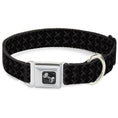 Load image into Gallery viewer, Dog Bone Seatbelt Buckle Collar - Tread Plate Black/Gray