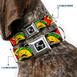 Dog Bone Seatbelt Buckle Collar - Taco Man