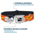 Load image into Gallery viewer, Dog Bone Seatbelt Buckle Collar - Take Out/Fortune Cookies Orange