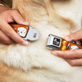 Load image into Gallery viewer, Dog Bone Seatbelt Buckle Collar - Take Out/Fortune Cookies Orange