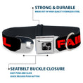 Load image into Gallery viewer, Dog Bone Seatbelt Buckle Collar - TOO EPIC TO FAIL Weathered Black/Red