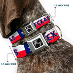 Dog Bone Seatbelt Buckle Collar - Texas Flag/TEXAS