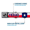 Load image into Gallery viewer, Dog Bone Seatbelt Buckle Collar - Texas Flag/TEXAS
