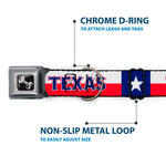 Dog Bone Seatbelt Buckle Collar - Texas Flag/TEXAS