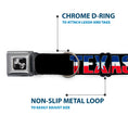 Load image into Gallery viewer, Dog Bone Seatbelt Buckle Collar - TEXAS w/Star Black/White/Blue/Red