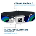 Load image into Gallery viewer, Dog Bone Seatbelt Buckle Collar - Tie Dye Swirl Green/Blue/Purple