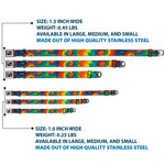 Dog Bone Seatbelt Buckle Collar - Tie Dye Swirl Multi Color