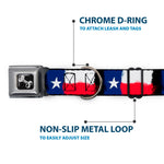 Dog Bone Seatbelt Buckle Collar - Texas Flag Painting