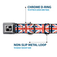 Load image into Gallery viewer, Dog Bone Seatbelt Buckle Collar - United Kingdom Flags Weathered