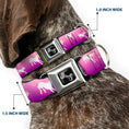 Load image into Gallery viewer, Dog Bone Seatbelt Buckle Collar - Unicorn Sparkles Purple/Pink
