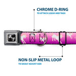Dog Bone Seatbelt Buckle Collar - Unicorn Sparkles Purple/Pink
