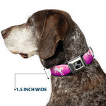 Dog Bone Seatbelt Buckle Collar - Unicorn Sparkles Purple/Pink