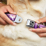 Dog Bone Seatbelt Buckle Collar - Unicorn Sparkles Purple/Pink