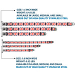 Dog Bone Seatbelt Buckle Collar - United Kingdom Flags