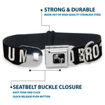 Dog Bone Seatbelt Buckle Collar - U MAD BRO? Weathered Black/White