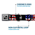 Load image into Gallery viewer, Dog Bone Seatbelt Buckle Collar - USA w/Star Black/US Flags