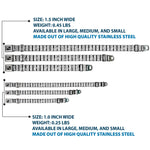 Dog Bone Seatbelt Buckle Collar - Vertical Stripes White/Black/Gray