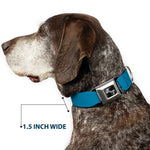 Dog Bone Seatbelt Buckle Collar - Vivid Turquoise