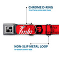 Load image into Gallery viewer, Dog Bone Seatbelt Buckle Collar - VIVA LA REVOLUCION Che w/fmln Red