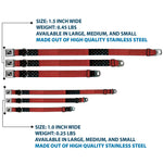 Dog Bone Seatbelt Buckle Collar - Vintage US Flag Stretch