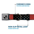 Load image into Gallery viewer, Dog Bone Seatbelt Buckle Collar - Vintage US Flag Stretch