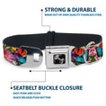 Load image into Gallery viewer, Dog Bone Seatbelt Buckle Collar - Vivid Butterfly Garden