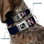 Dog Bone Seatbelt Buckle Collar - VOTE FOR BACON Black/White/Bacon