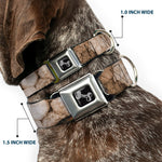 Dog Bone Seatbelt Buckle Collar - Vivid Floral Collage2 Sepia