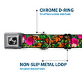 Load image into Gallery viewer, Dog Bone Seatbelt Buckle Collar - Vivid Monarch Butterfly Garden