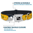 Load image into Gallery viewer, Dog Bone Seatbelt Buckle Collar - Vivid Banana Bunches Stacked