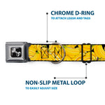 Dog Bone Seatbelt Buckle Collar - Vivid Banana Bunches Stacked