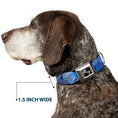 Load image into Gallery viewer, Dog Bone Seatbelt Buckle Collar - Vivid Floral Collage3 Blues/Purples