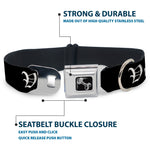 Dog Bone Seatbelt Buckle Collar - VENICE Old English Black/White