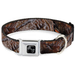 Dog Bone Black/Silver Seatbelt Buckle Collar - Vivid Grilled Steak